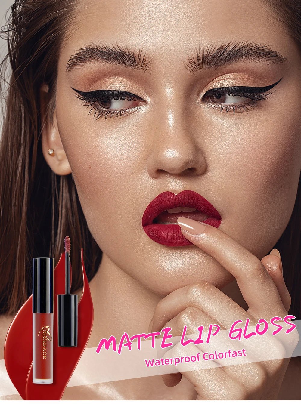Matte Liquid Lipstick — Waterproof Long - Lasting Red Beige Purple Metallic Lip Gloss in 23 Shades - Mzunye