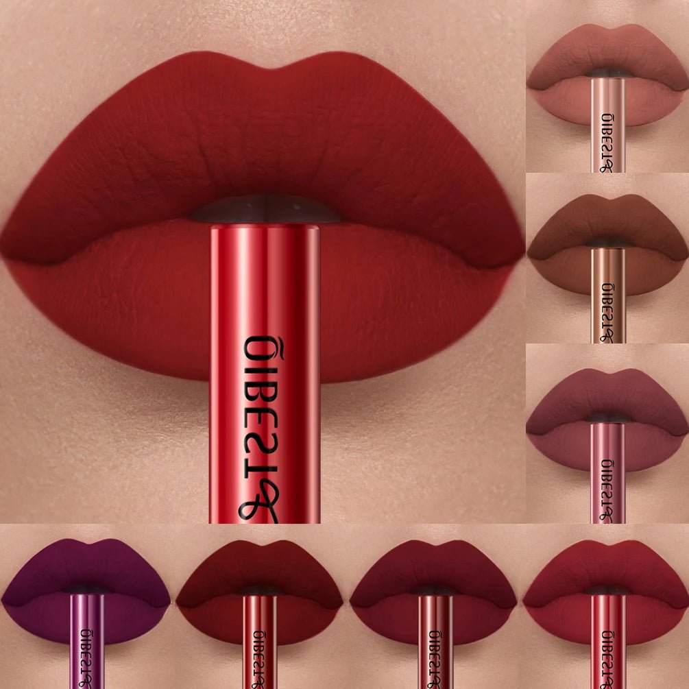 Matte Liquid Lipstick — Waterproof Long - Lasting Velvet Lip Gloss in 24 Natural & Bold Shades - Mzunye