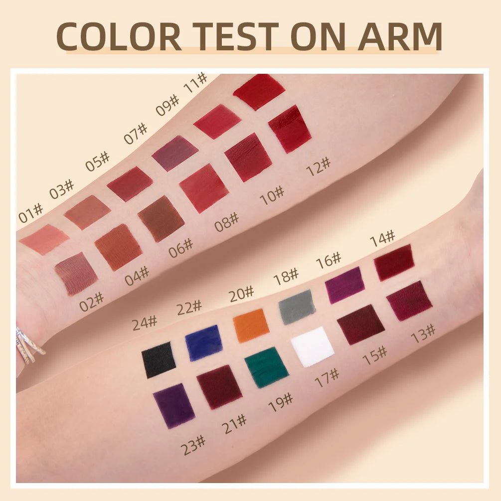Matte Liquid Lipstick — Waterproof Long - Lasting Velvet Lip Gloss in 24 Natural & Bold Shades - Mzunye