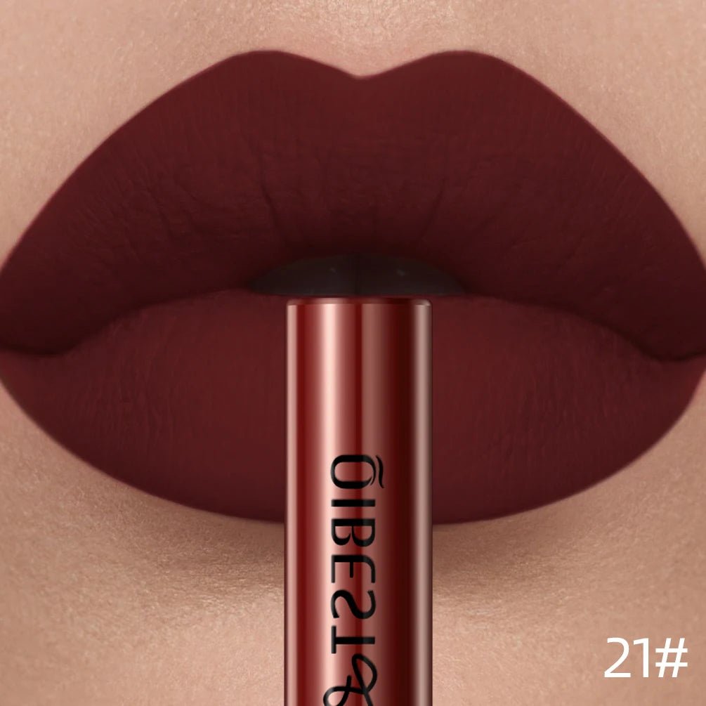 Matte Liquid Lipstick — Waterproof Long - Lasting Velvet Lip Gloss in 24 Natural & Bold Shades - Mzunye