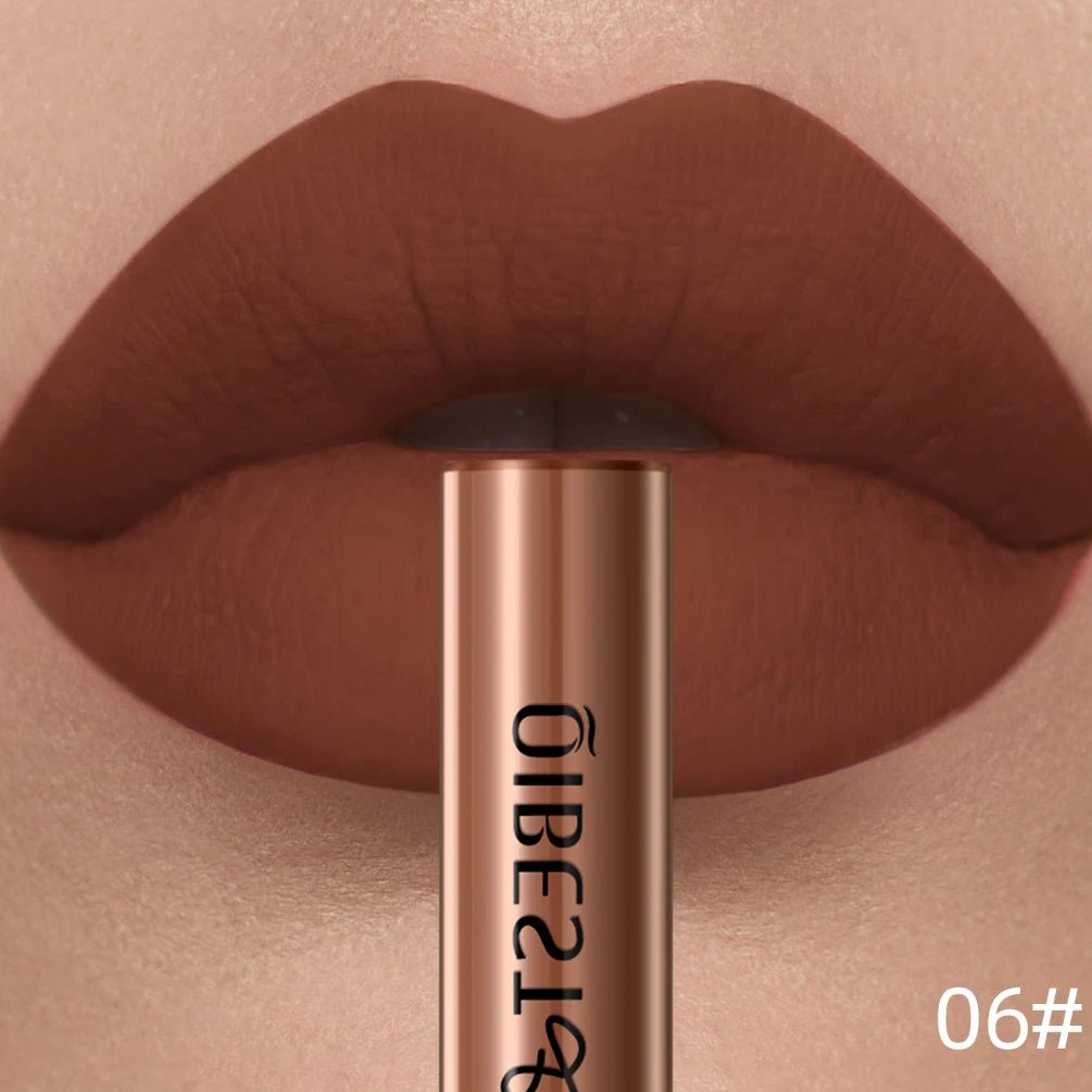Matte Liquid Lipstick — Waterproof Long - Lasting Velvet Lip Gloss in 24 Natural & Bold Shades - Mzunye