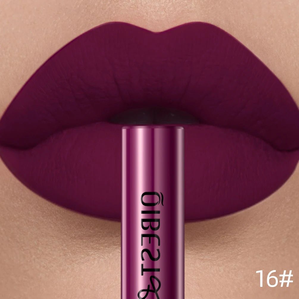 Matte Liquid Lipstick — Waterproof Long - Lasting Velvet Lip Gloss in 24 Natural & Bold Shades - Mzunye