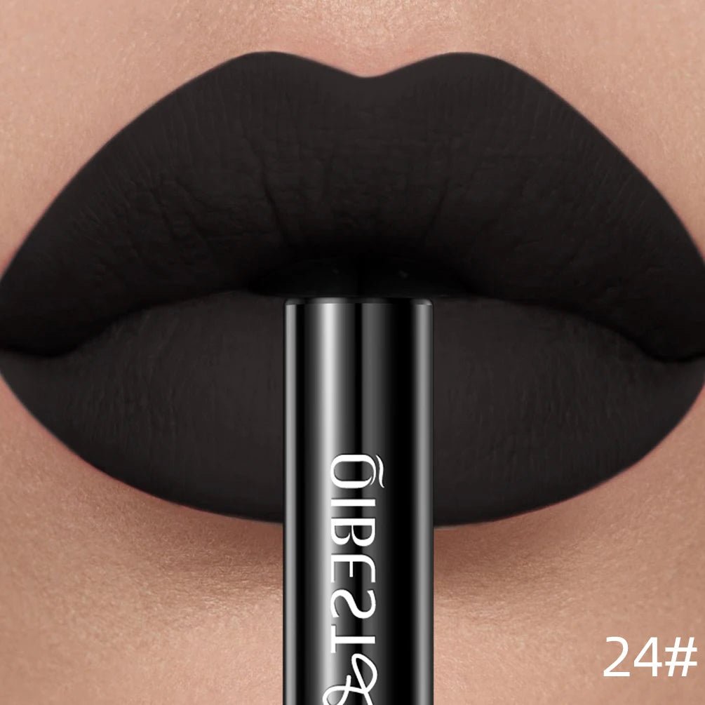 Matte Liquid Lipstick — Waterproof Long - Lasting Velvet Lip Gloss in 24 Natural & Bold Shades - Mzunye