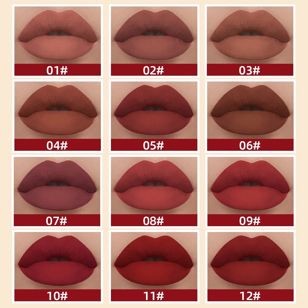 Matte Liquid Lipstick — Waterproof Long - Lasting Velvet Lip Gloss in 24 Natural & Bold Shades - Mzunye
