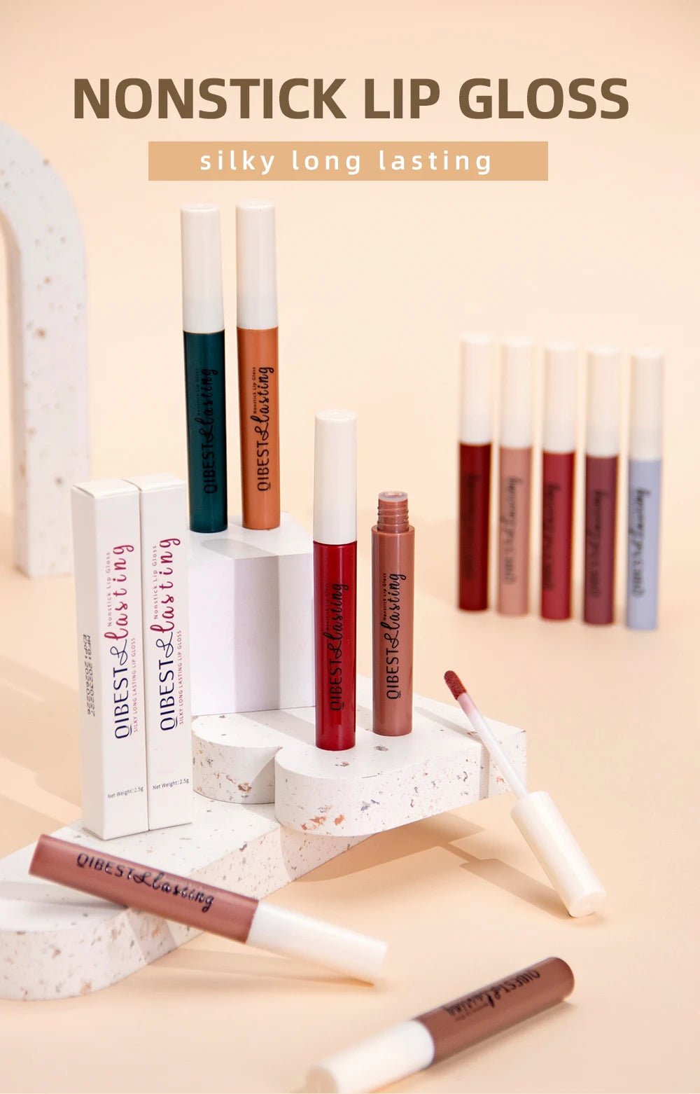Matte Liquid Lipstick — Waterproof Long - Lasting Velvet Lip Gloss in 24 Natural & Bold Shades - Mzunye