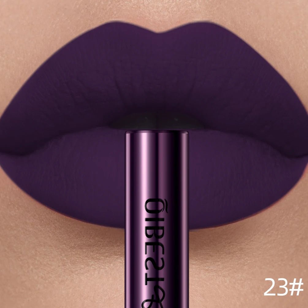 Matte Liquid Lipstick — Waterproof Long - Lasting Velvet Lip Gloss in 24 Natural & Bold Shades - Mzunye