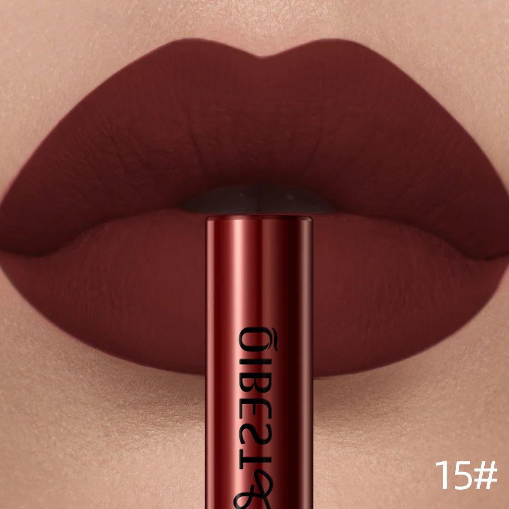 Matte Liquid Lipstick — Waterproof Long - Lasting Velvet Lip Gloss in 24 Natural & Bold Shades - Mzunye