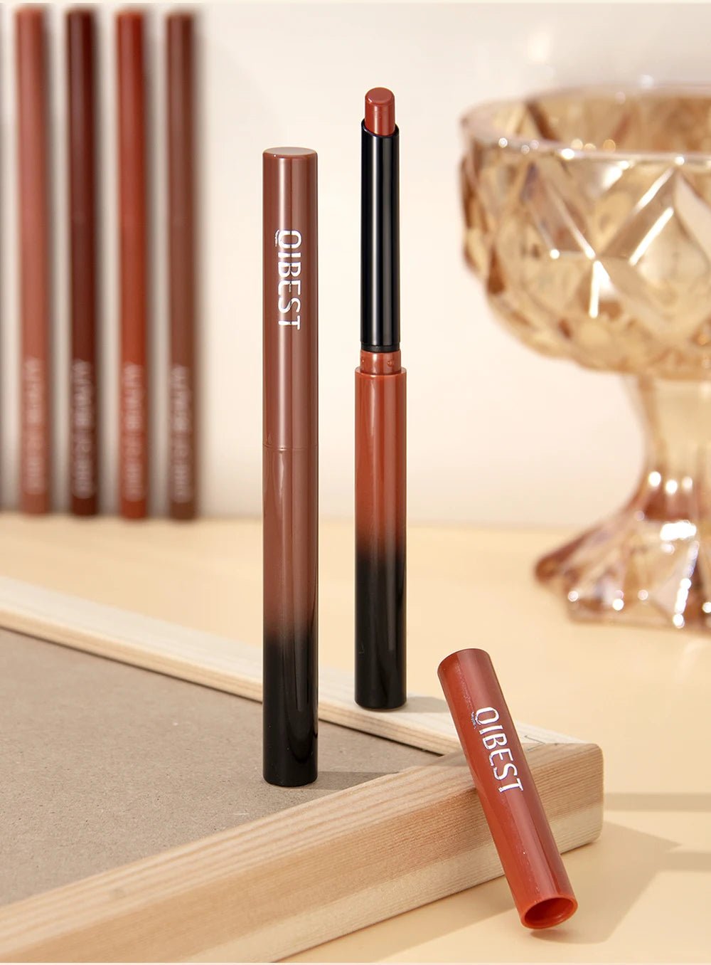 Matte Natural Lip Liner Pencil — Waterproof Long - Lasting Contour Lipstick Pen in 12 Shades for Women - Mzunye