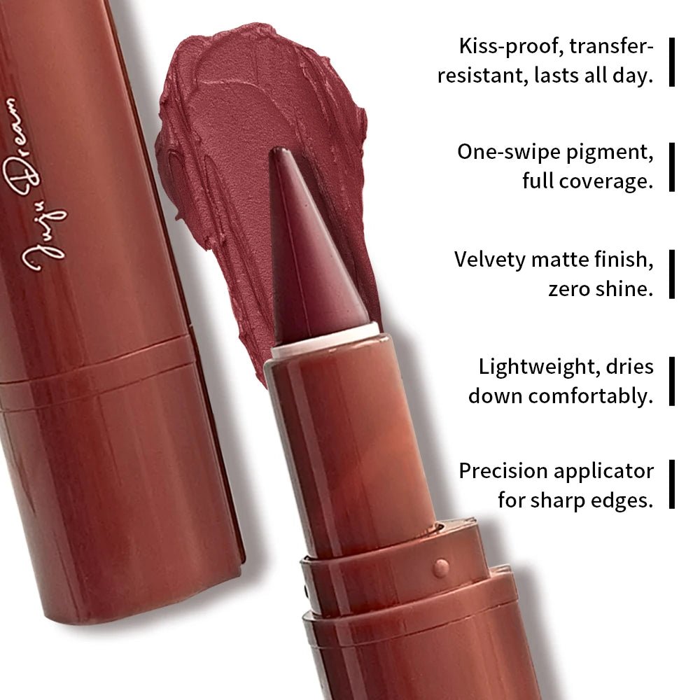 Matte Velvet Gradient Lip Liner — Smooth Long - Lasting Elegant Lip Pencil in 6 Shades - Mzunye