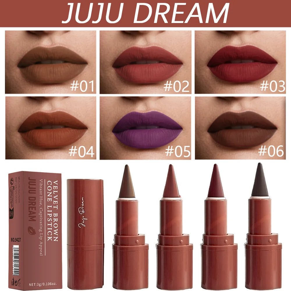 Matte Velvet Gradient Lip Liner — Smooth Long - Lasting Elegant Lip Pencil in 6 Shades - Mzunye