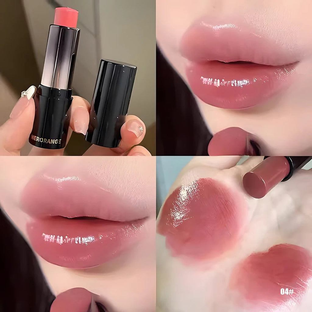 Mirror Finish Red & Brown Lipstick — Waterproof Moisturizing Long - Lasting Lip Gloss Perfect Valentine's Day Gift - Mzunye