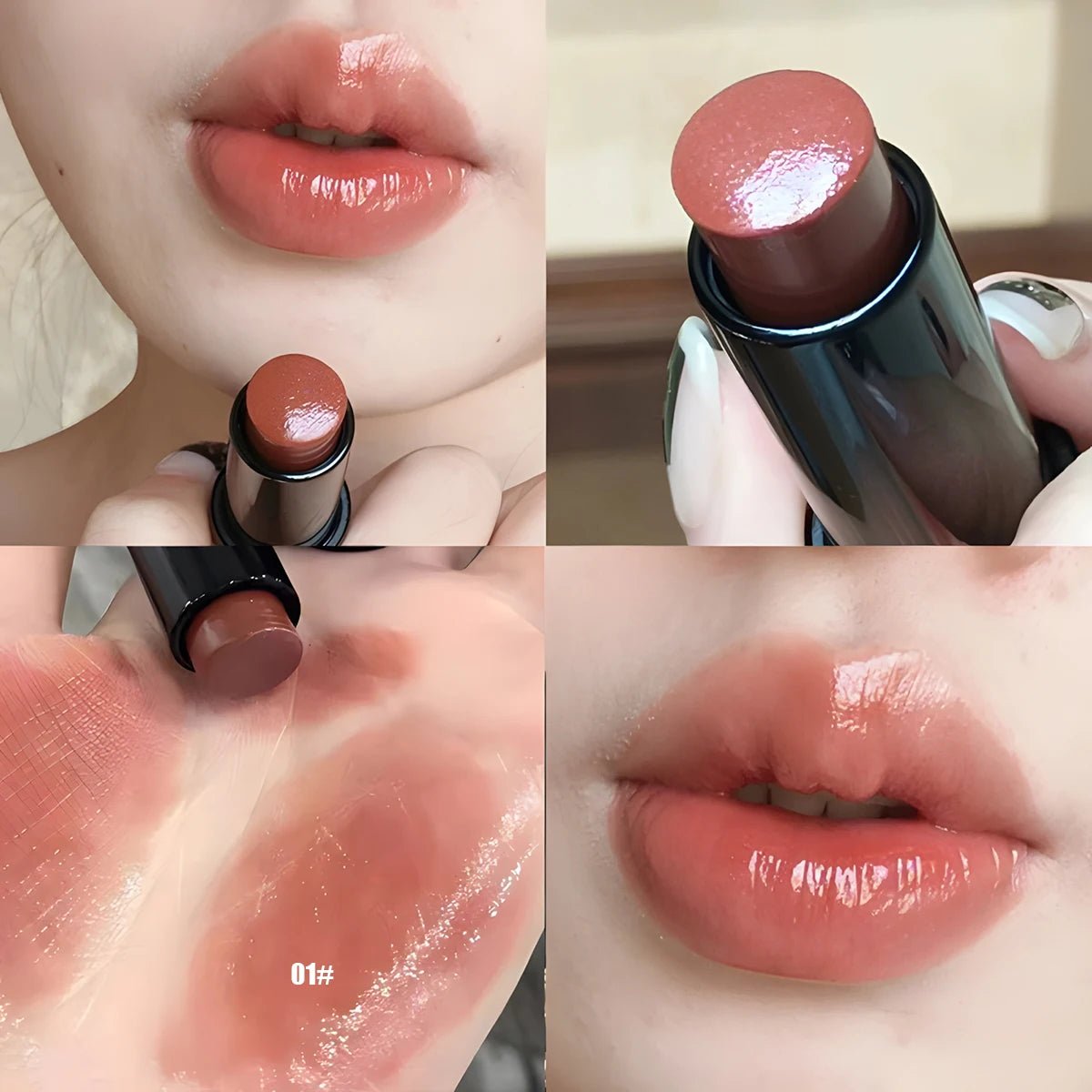 Mirror Finish Red & Brown Lipstick — Waterproof Moisturizing Long - Lasting Lip Gloss Perfect Valentine's Day Gift - Mzunye