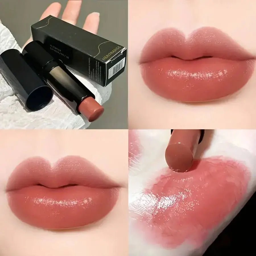 Mirror Finish Red & Brown Lipstick — Waterproof Moisturizing Long - Lasting Lip Gloss Perfect Valentine's Day Gift - Mzunye