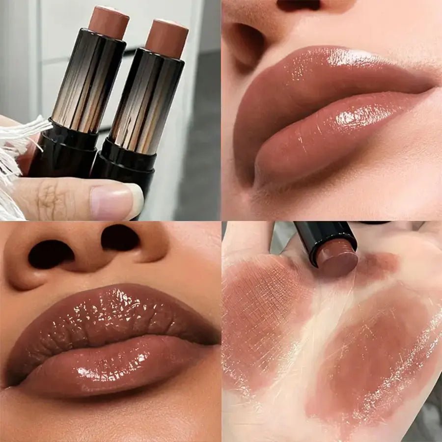 Mirror Finish Red & Brown Lipstick — Waterproof Moisturizing Long - Lasting Lip Gloss Perfect Valentine's Day Gift - Mzunye