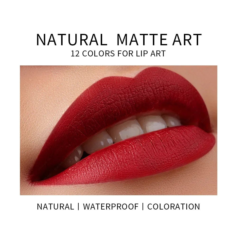 Natural Velvet Matte Lip Crayon — Long - Lasting Moisturizing High Pigment Rotate Lipstick Pen for Women - Mzunye