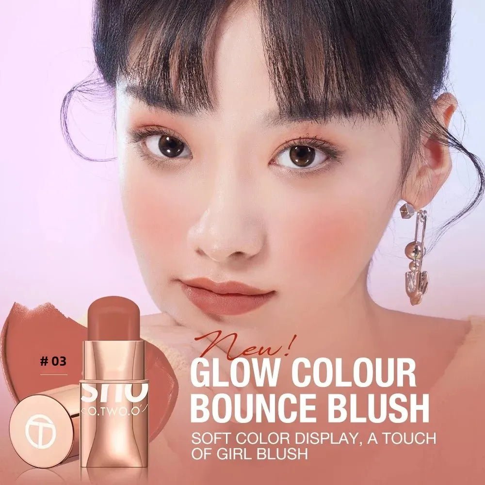 O.TWO.O 3 - in - 1 Cream Blush Stick — Lip, Cheek & Eye Colour, Waterproof Lightweight Multi - Use Makeup | 8 Shades - Mzunye