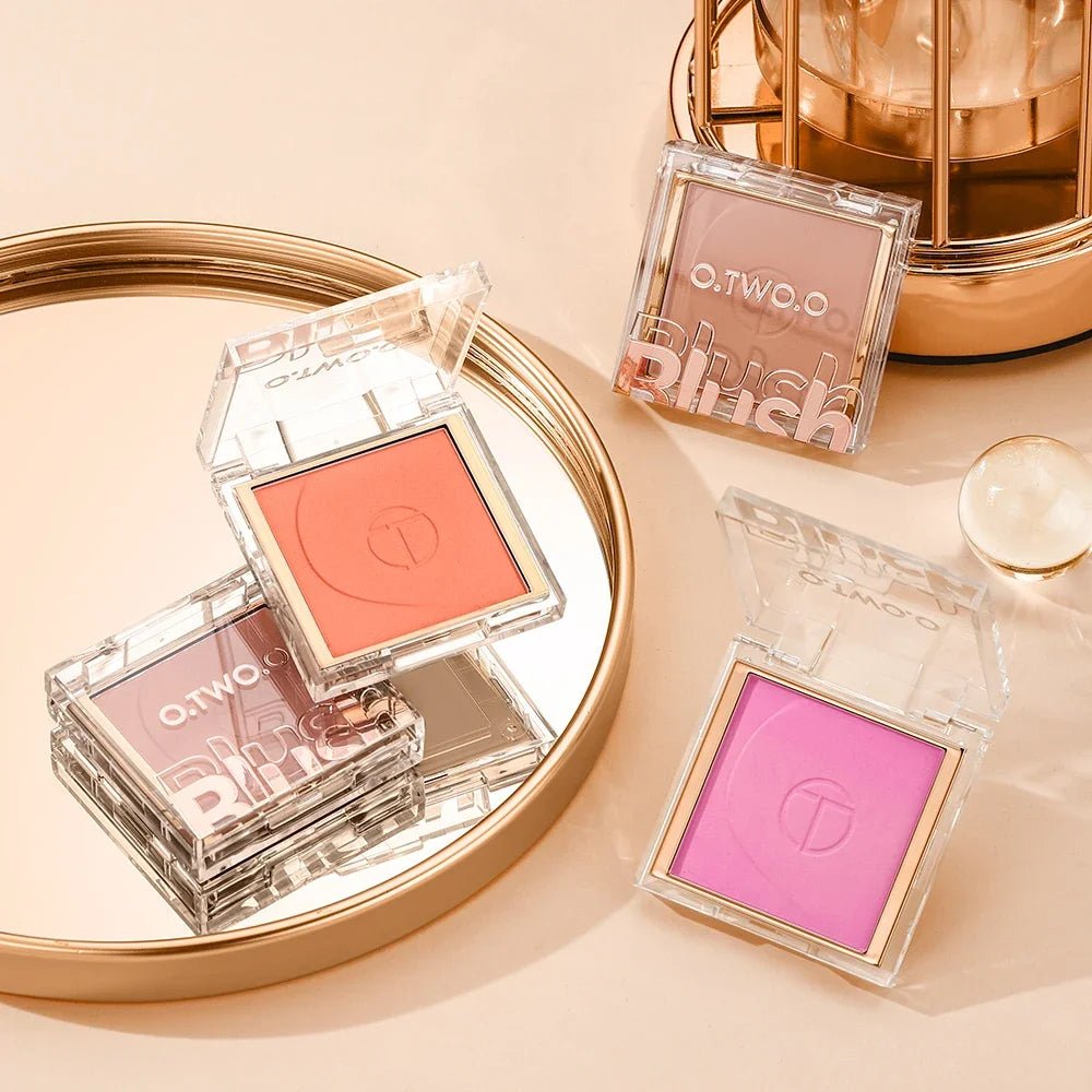 O.TWO.O 6 - Shade Blush Palette — Soft Mineral Powder, Natural Cheek Colour & Contour | Matte Finish - Mzunye