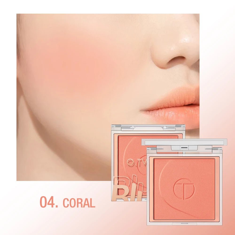 O.TWO.O 6 - Shade Blush Palette — Soft Mineral Powder, Natural Cheek Colour & Contour | Matte Finish - Mzunye