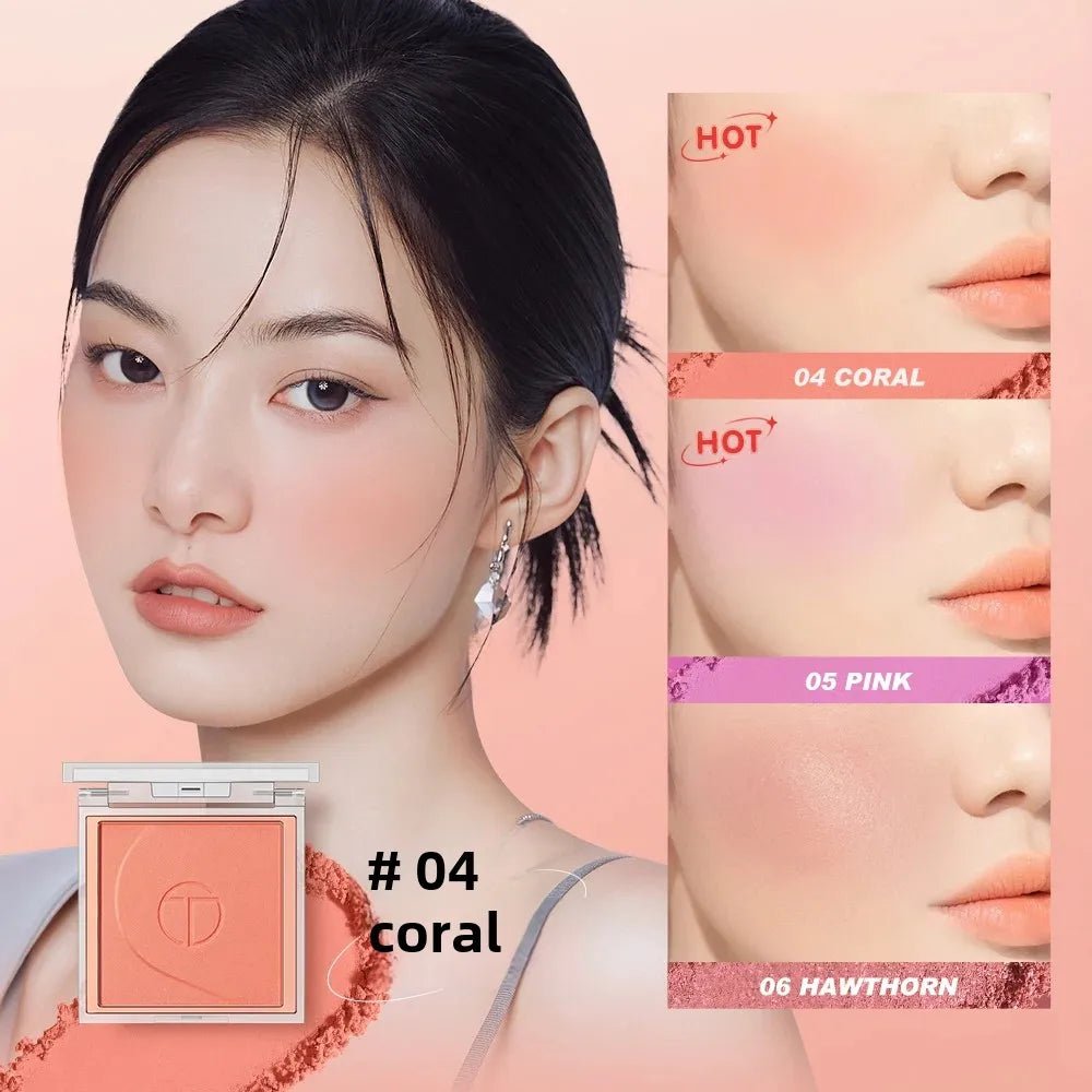 O.TWO.O 6 - Shade Blush Palette — Soft Mineral Powder, Natural Cheek Colour & Contour | Matte Finish - Mzunye