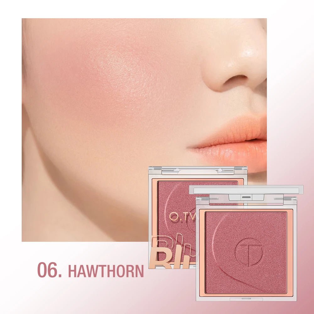 O.TWO.O 6 - Shade Blush Palette — Soft Mineral Powder, Natural Cheek Colour & Contour | Matte Finish - Mzunye