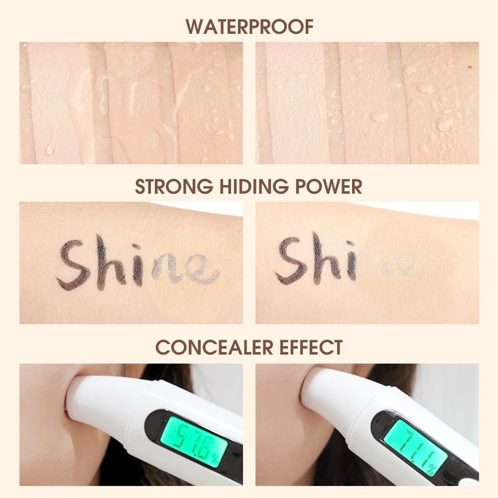 O.TWO.O Air Cushion Foundation — Full Coverage BB Cream, Breathable, Waterproof, Oil - Control | 3 Shades - Mzunye