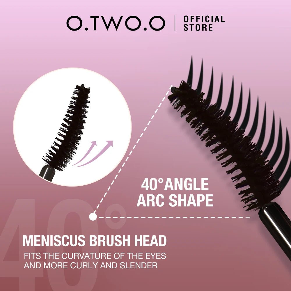 O.TWO.O Black Mascara — Lengthening, Volumising & Waterproof 4D Silk Fibre Lash Extension | Mzunye