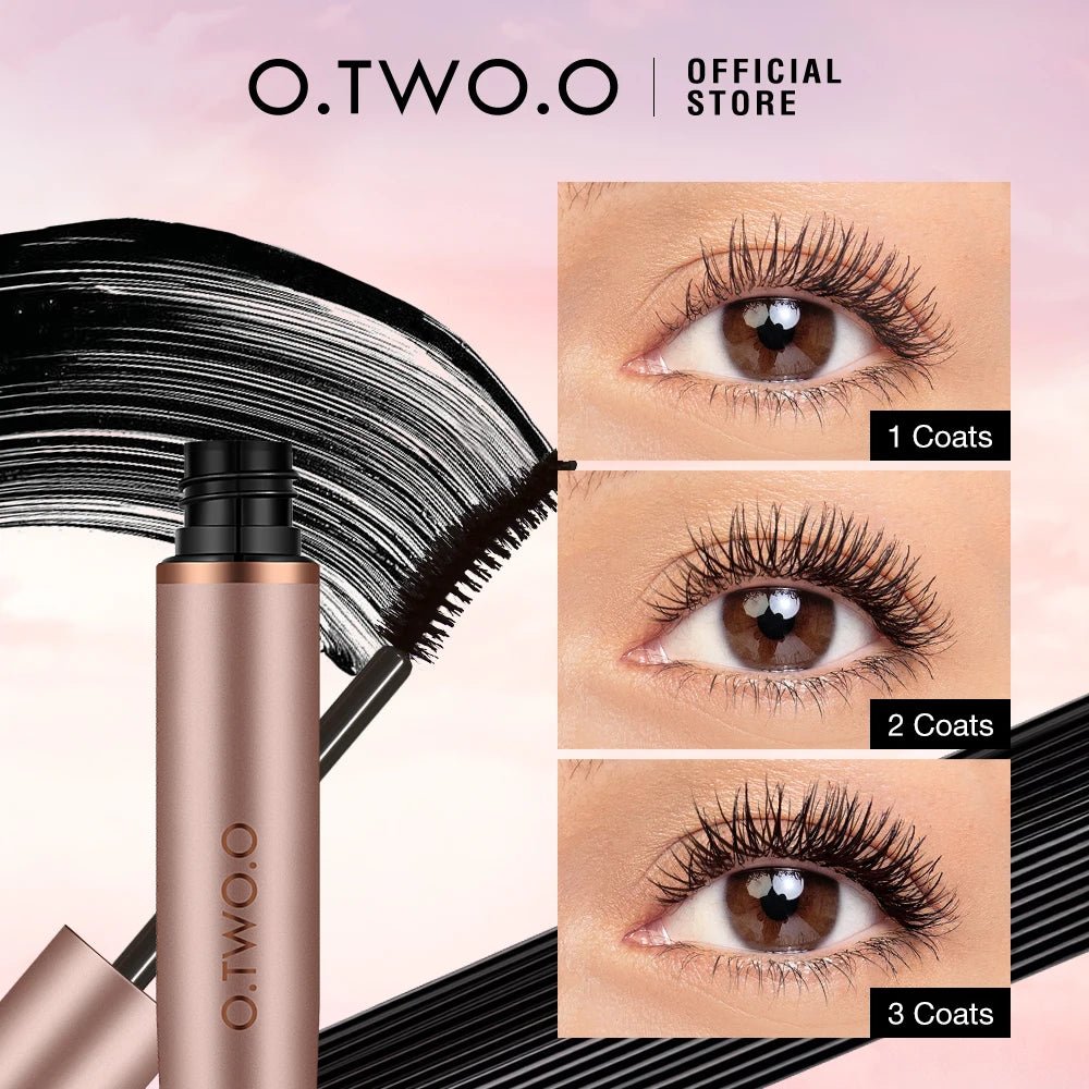 O.TWO.O Black Mascara — Lengthening, Volumising & Waterproof 4D Silk Fibre Lash Extension | Mzunye