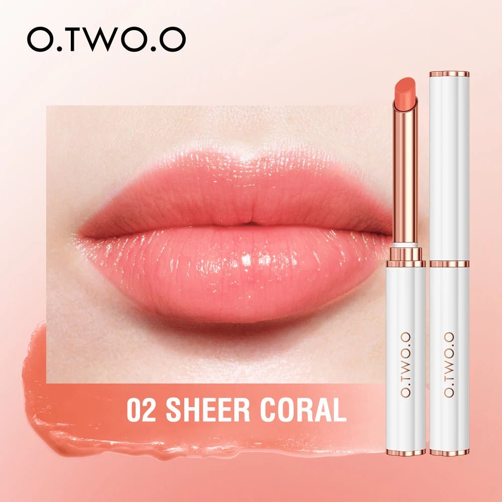 O.TWO.O Colour Changing Lip Balm — Moisturizing Beeswax Lip Gloss, Long - Lasting Tinted Lip Care | 4 Shades - Mzunye