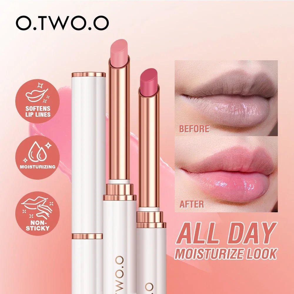 O.TWO.O Colour Changing Lip Balm — Moisturizing Beeswax Lip Gloss, Long - Lasting Tinted Lip Care | 4 Shades - Mzunye