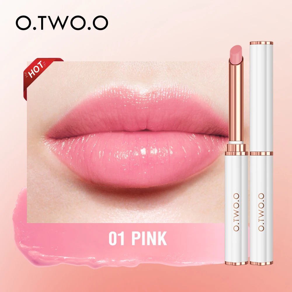 O.TWO.O Colour Changing Lip Balm — Moisturizing Beeswax Lip Gloss, Long - Lasting Tinted Lip Care | 4 Shades - Mzunye