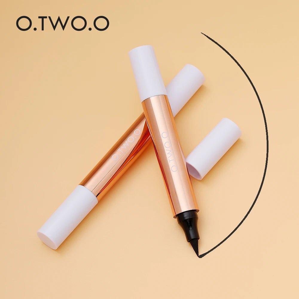 O.TWO.O Double - Ended Stamp Eyeliner Pen — Waterproof, Fast - Dry, Perfect Wing Every Time - Mzunye