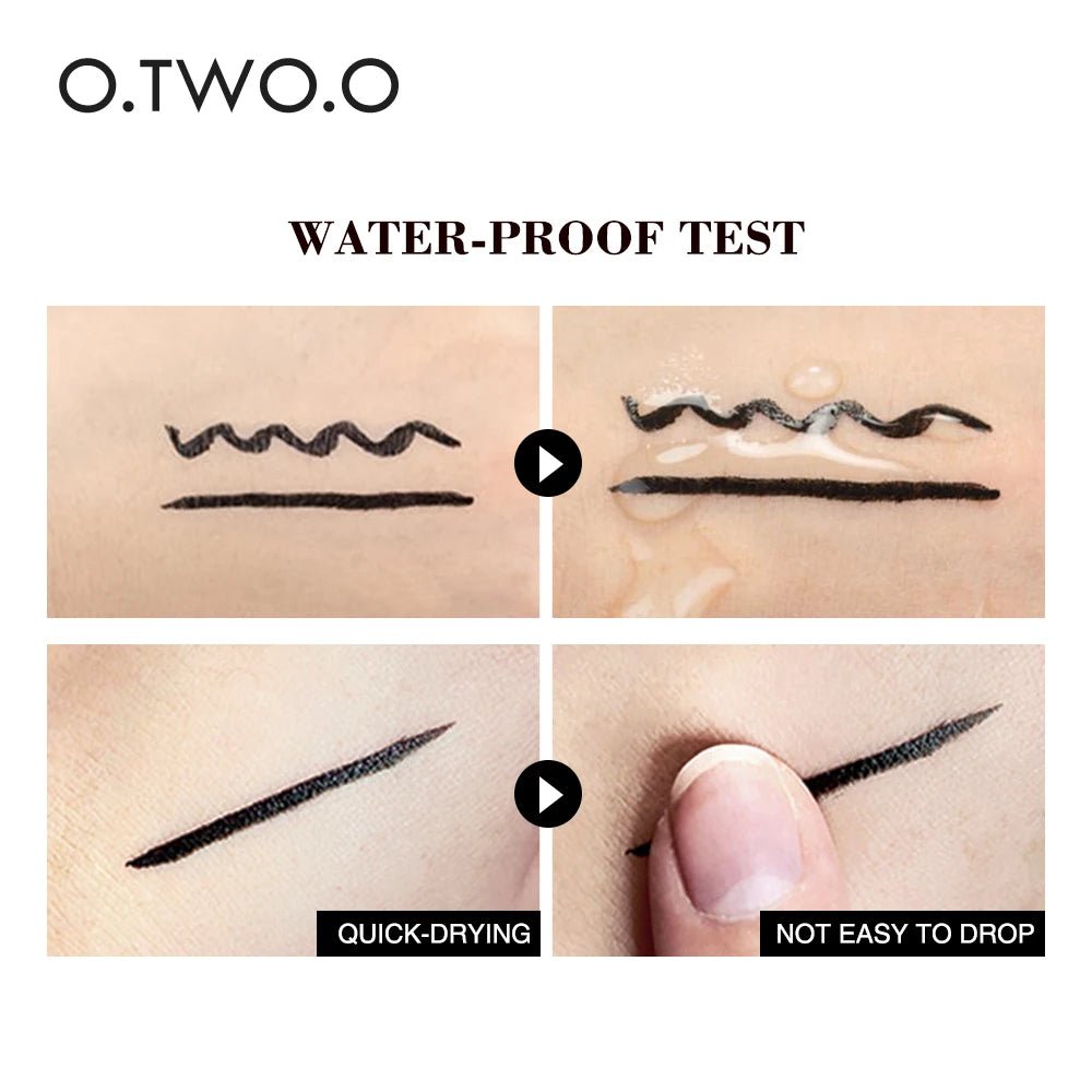 O.TWO.O Double - Ended Stamp Eyeliner Pen — Waterproof, Fast - Dry, Perfect Wing Every Time - Mzunye
