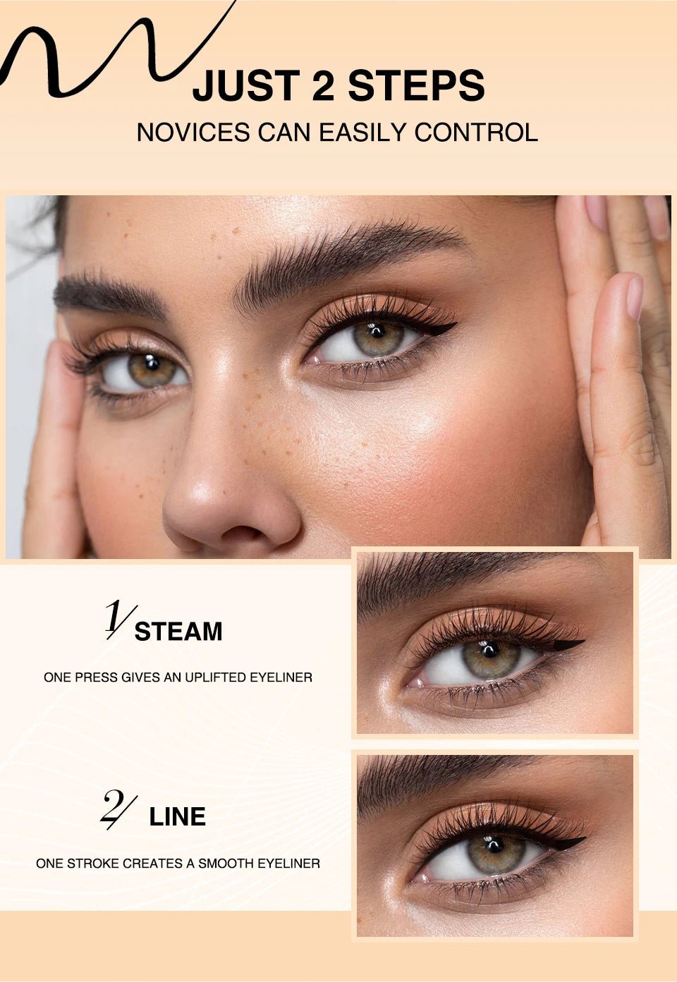 O.TWO.O Double - Ended Stamp Eyeliner — Waterproof, Fast - Dry Liquid Liner Pen | Perfect Wing Every Time - Mzunye