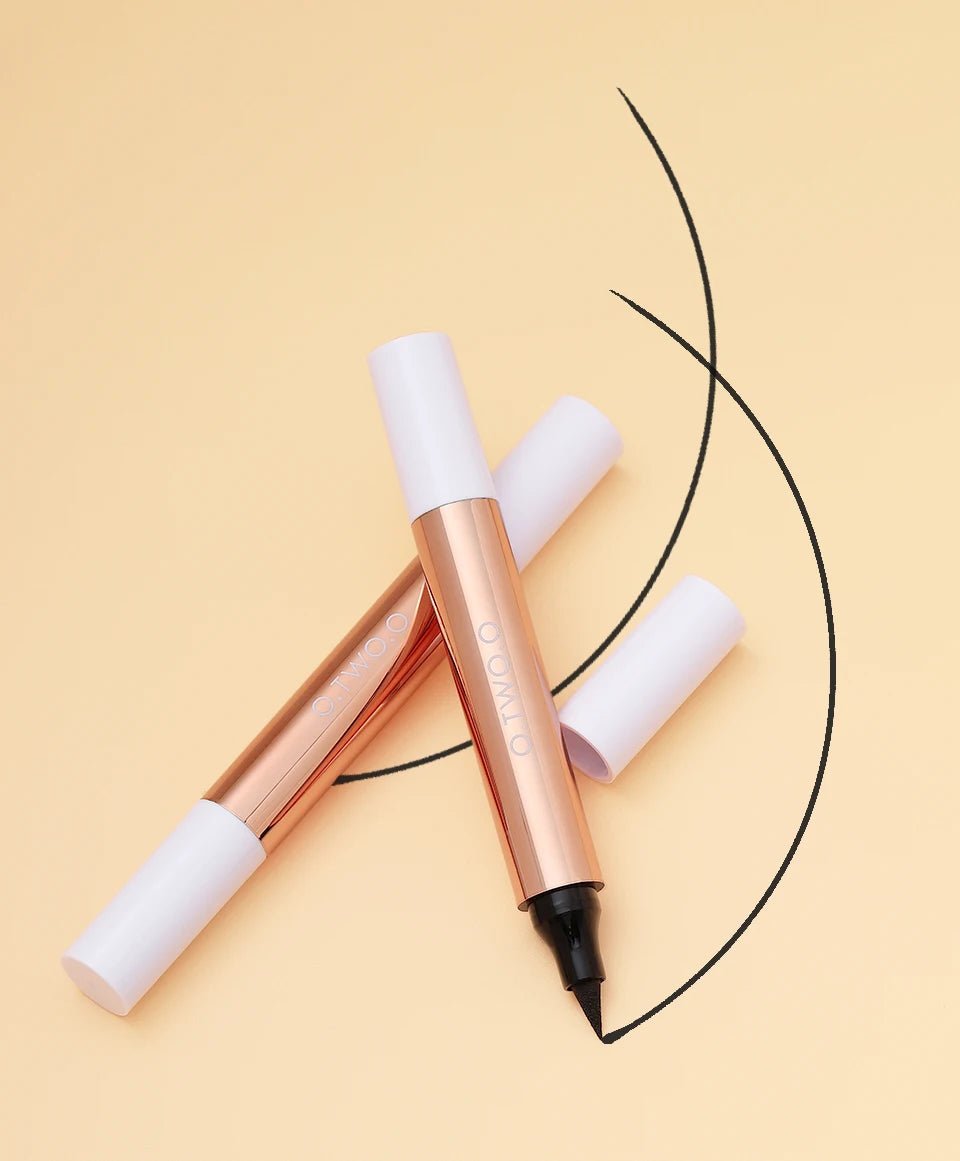 O.TWO.O Double - Ended Stamp Eyeliner — Waterproof, Fast - Dry Liquid Liner Pen | Perfect Wing Every Time - Mzunye