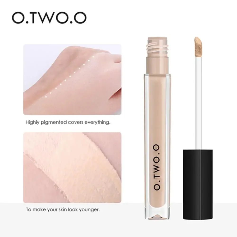 O.TWO.O Liquid Concealer — Full Coverage Face Contour, Brightening, Waterproof | 4 Shades - Mzunye