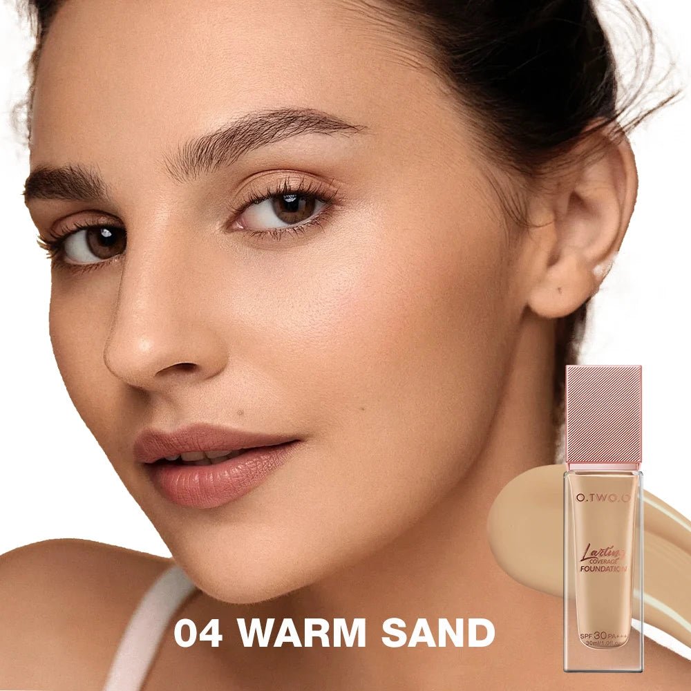 O.TWO.O Liquid Foundation — Full Coverage Matte Finish, Oil - Control, Waterproof, Long - Lasting — 6 Shades - Mzunye