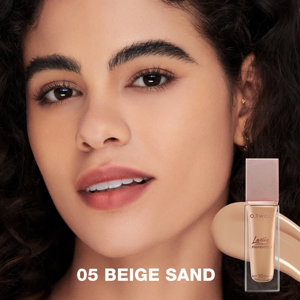 O.TWO.O Liquid Foundation — Full Coverage Matte Finish, Oil - Control, Waterproof, Long - Lasting — 6 Shades - Mzunye
