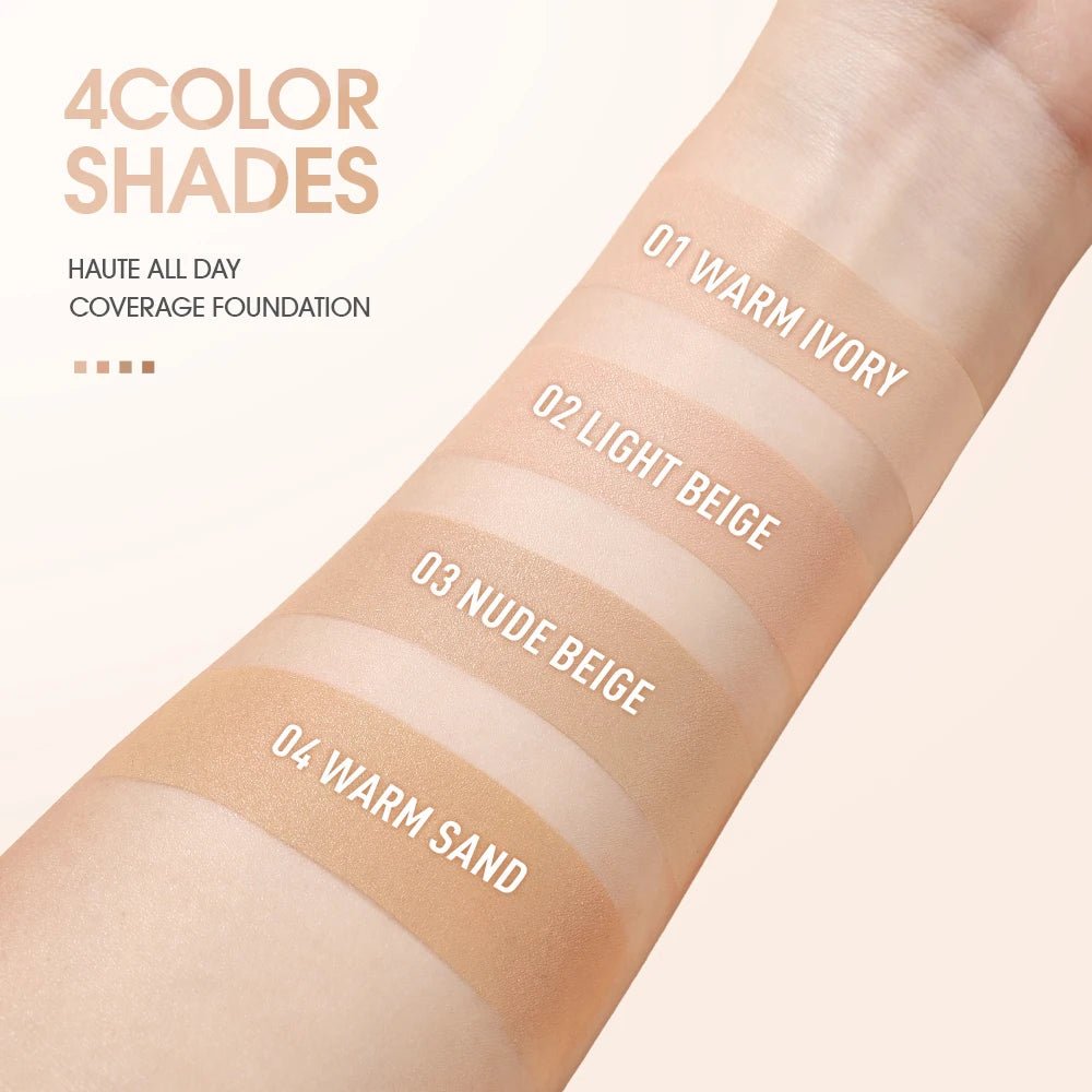 O.TWO.O Liquid Foundation — Full Coverage Matte Finish, Oil - Control, Waterproof, Long - Lasting — 6 Shades - Mzunye