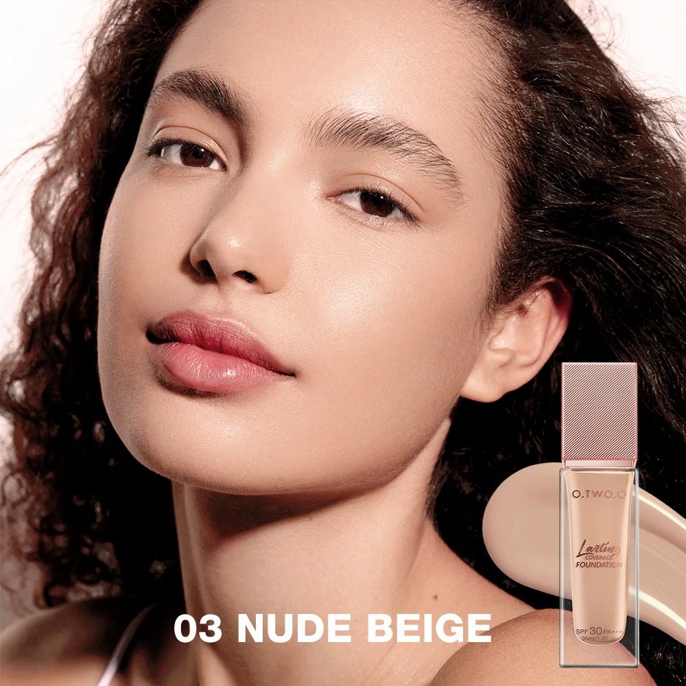 O.TWO.O Liquid Foundation — Full Coverage Matte Finish, Oil - Control, Waterproof, Long - Lasting — 6 Shades - Mzunye