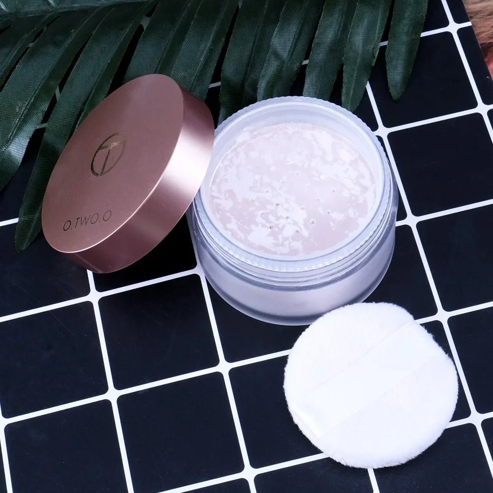 O.TWO.O Loose Setting Powder — Matte Finish, Invisible Pores, Waterproof Long - Lasting Base Makeup | 2 Shades - Mzunye