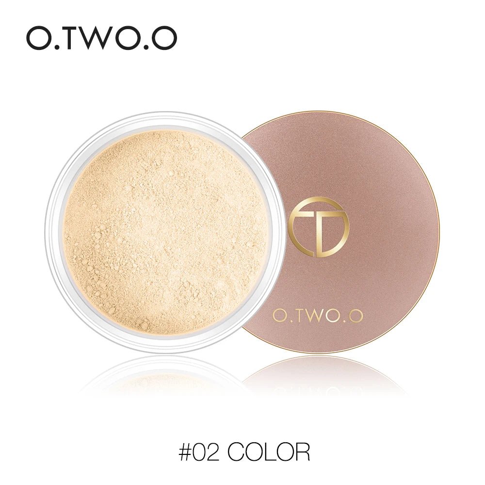 O.TWO.O Loose Setting Powder — Matte Finish, Invisible Pores, Waterproof Long - Lasting Base Makeup | 2 Shades - Mzunye