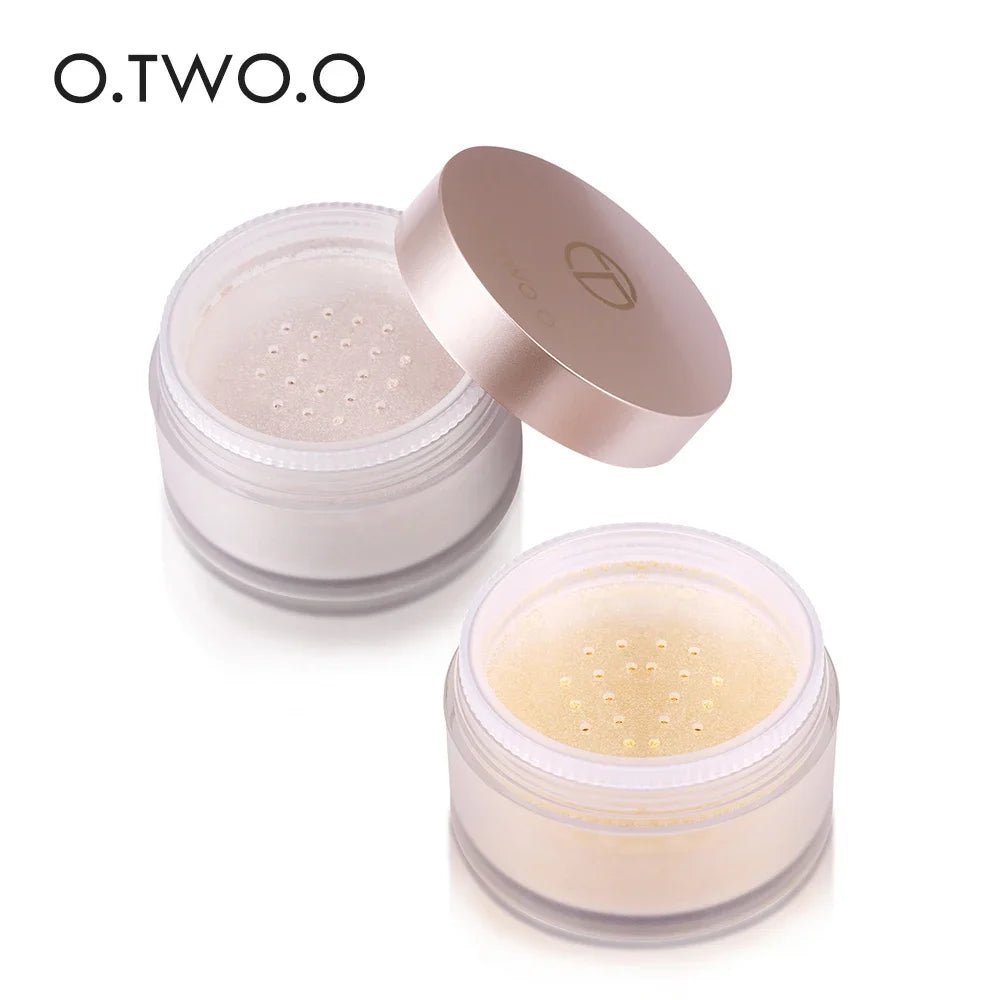 O.TWO.O Loose Setting Powder — Matte Finish, Invisible Pores, Waterproof Long - Lasting Base Makeup | 2 Shades - Mzunye
