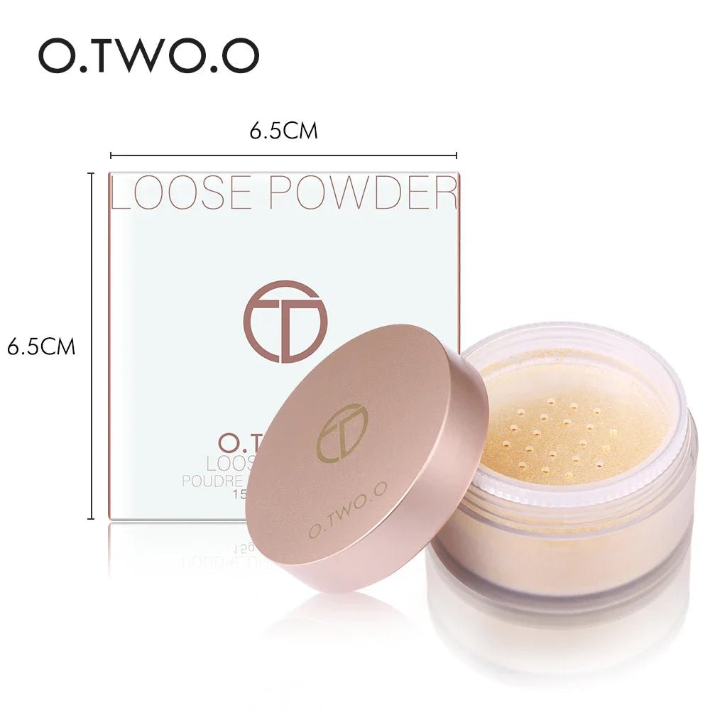 O.TWO.O Loose Setting Powder — Matte Finish, Invisible Pores, Waterproof Long - Lasting Base Makeup | 2 Shades - Mzunye