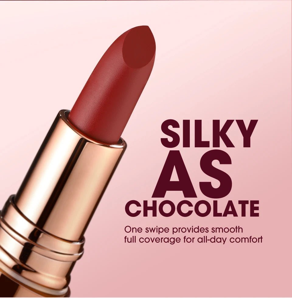 O.TWO.O Matte Velvet Lipstick — Long - Lasting Waterproof Smudge - Free High Pigment Lip Tint in 11 Shades - Mzunye