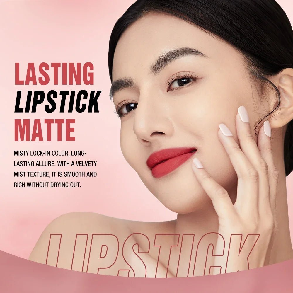 O.TWO.O Matte Velvet Lipstick — Long - Lasting Waterproof Smudge - Free High Pigment Lip Tint in 11 Shades - Mzunye