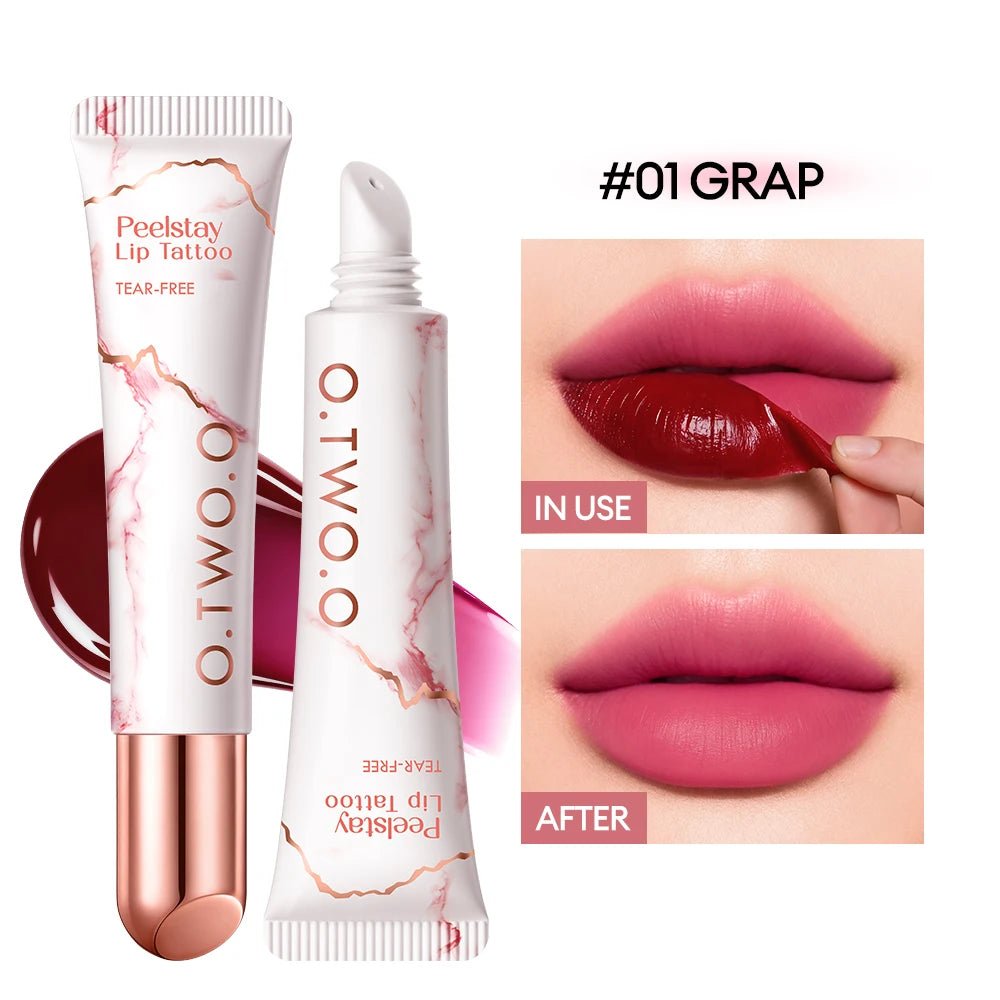 O.TWO.O Peel - Off Lip Stain — 48H Colour Lock Waterproof Lip Tint - Mzunye