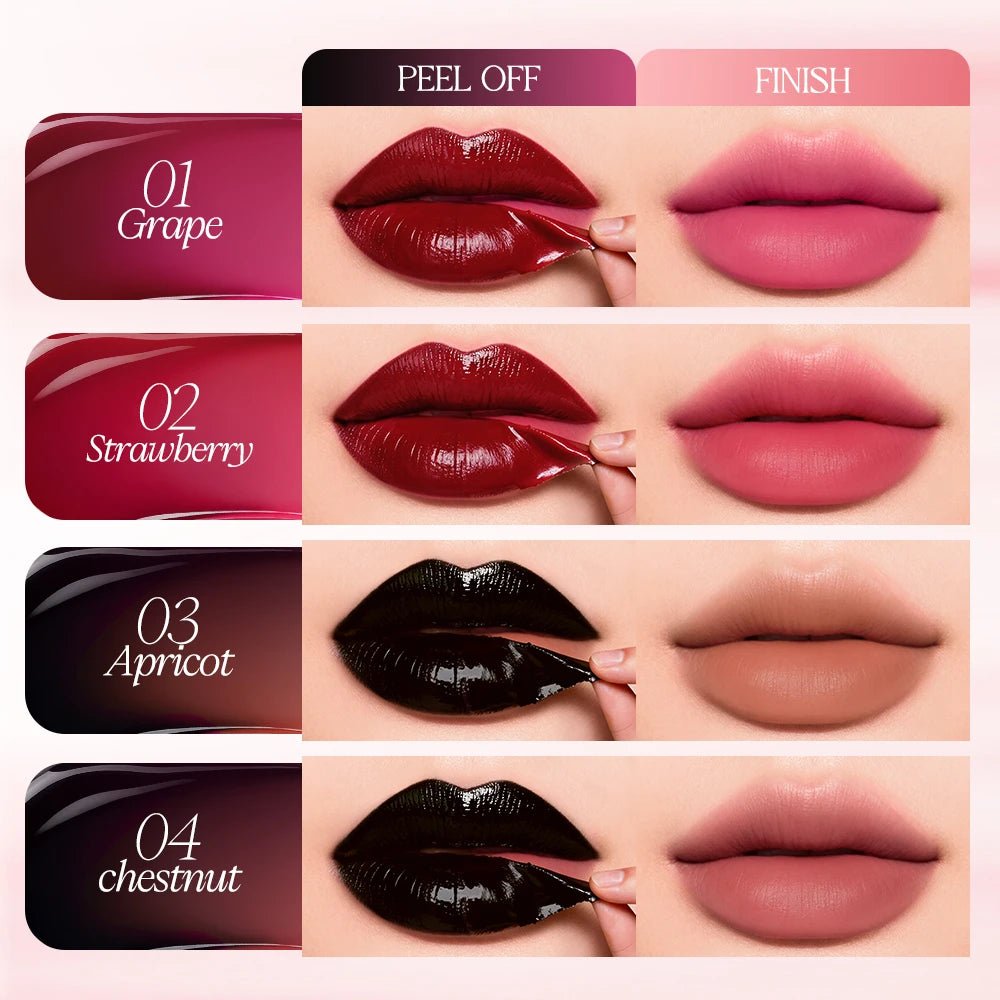 O.TWO.O Peel - Off Lip Stain — 48H Colour Lock Waterproof Lip Tint - Mzunye