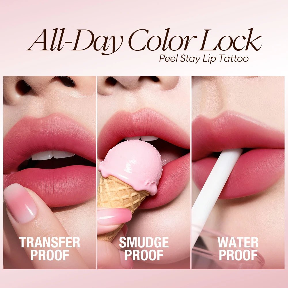 O.TWO.O Peel - Off Lip Stain — 48H Colour Lock Waterproof Lip Tint - Mzunye