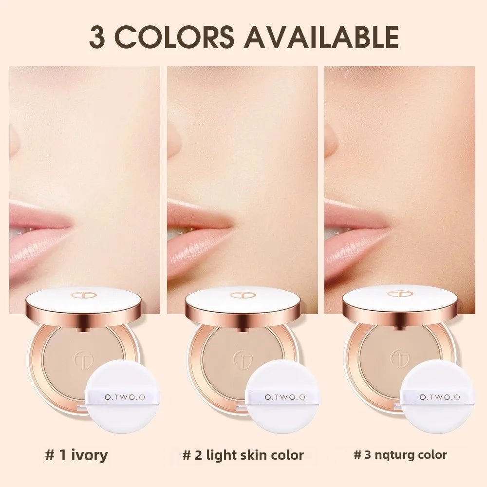 O.TWO.O Silk Pressed Setting Powder — Oil - Control, Waterproof, Long - Lasting Matte Finish | 3 Shades - Mzunye