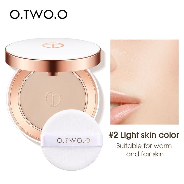 O.TWO.O Silk Pressed Setting Powder — Oil - Control, Waterproof, Long - Lasting Matte Finish | 3 Shades - Mzunye